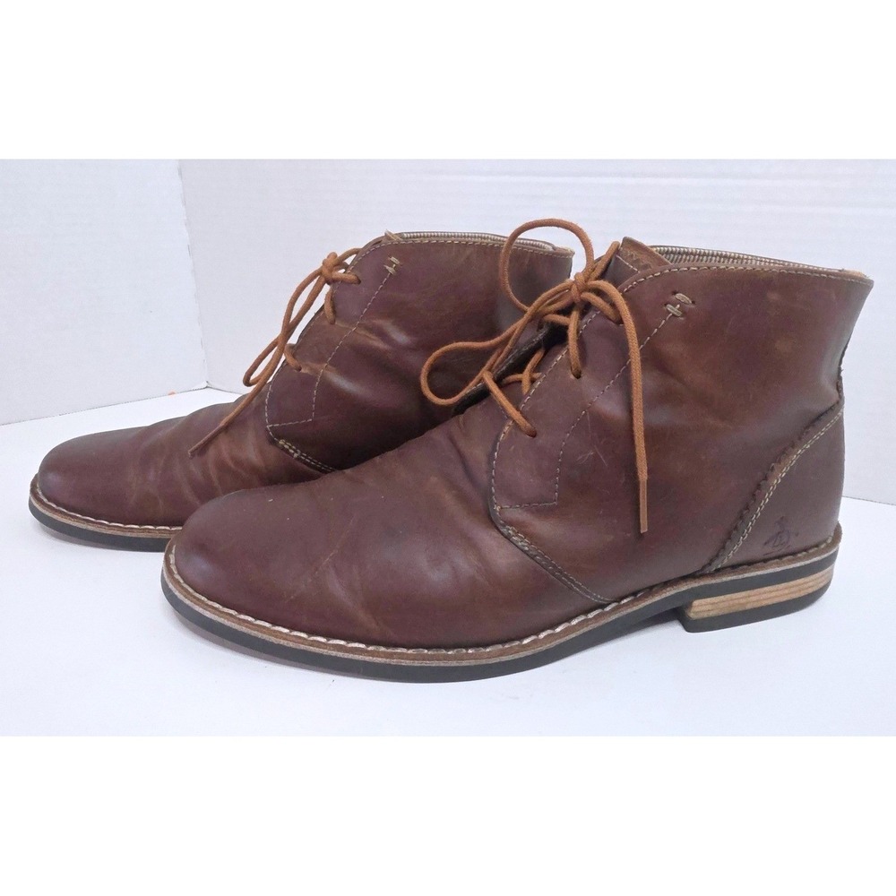 Original Penguin Merle Brown Leather Chukka Boots Lace Up Ankle Boots SZ 13?